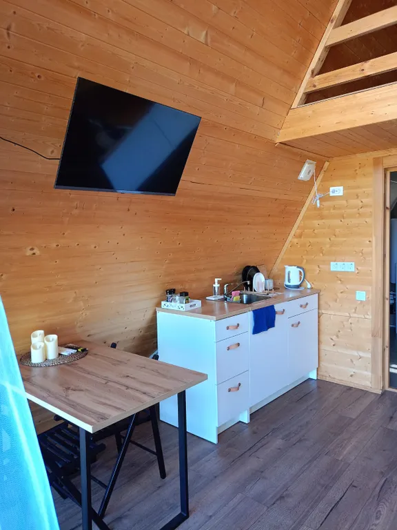 A-frame с беседкой и сауной у Игоры