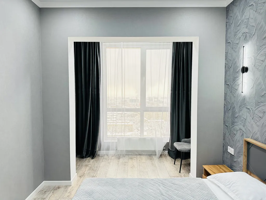 Двухкомнатная квартира с видом на город