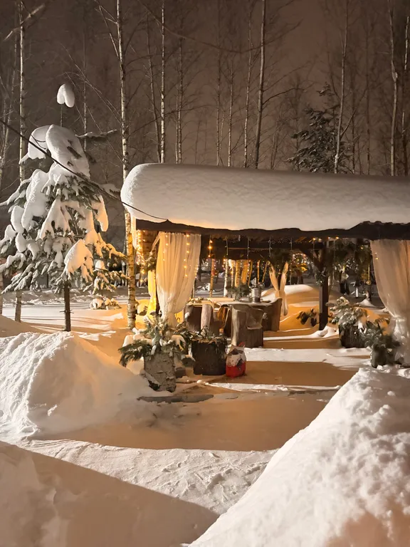 Домик в лесу с баней