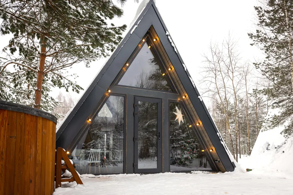 Домик 5 (A-Frame с купелью) 50 м2