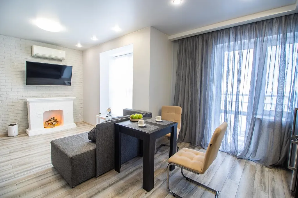 Уютная студия с видом на Волгу