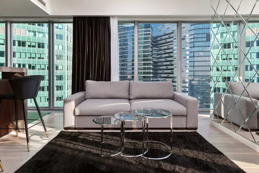 Дизайнерский угловой апартамент в башне Око Москва-сити