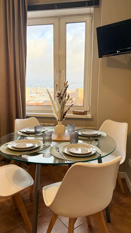 Уютная квартира на 10 этаже с красивым видом на город