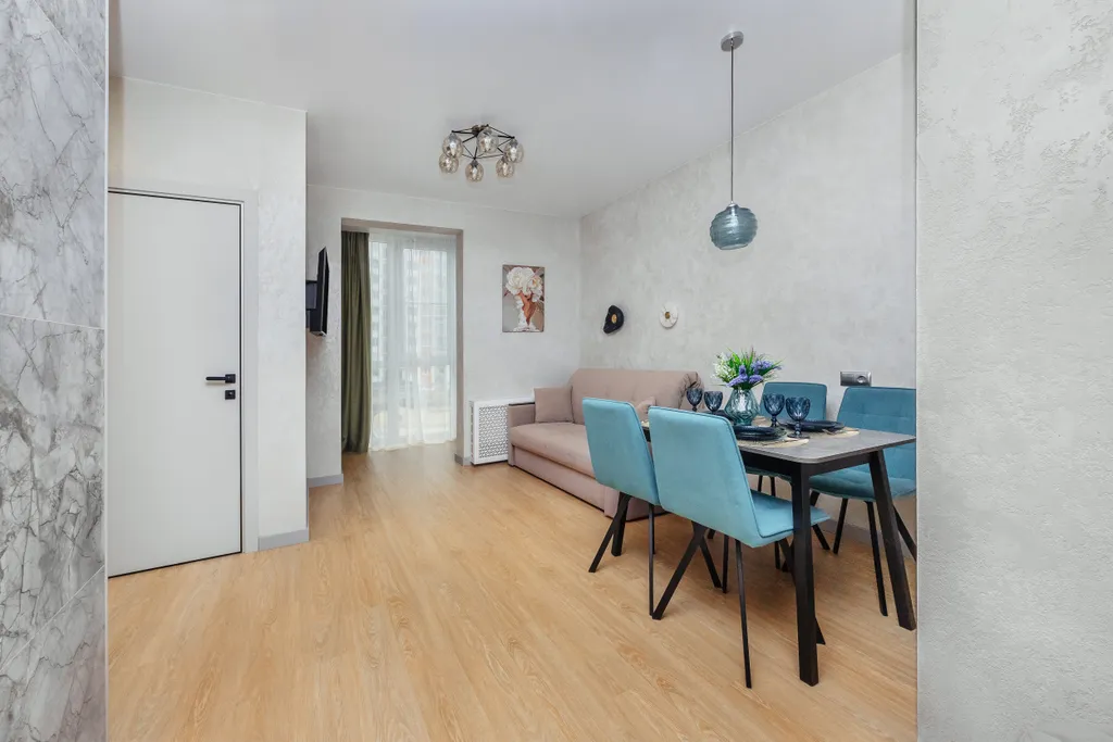 Квартира Квартира Уютная евродвушка в современном ЖК, с закрытой территорией, парковкой — Сириус