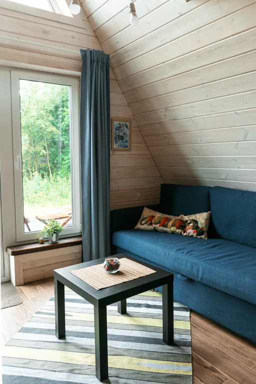 Papino village blue домик рядом с водопадом и лесом