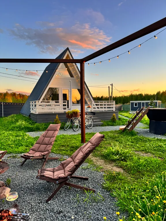 Уютный домик с банным чаном на территории