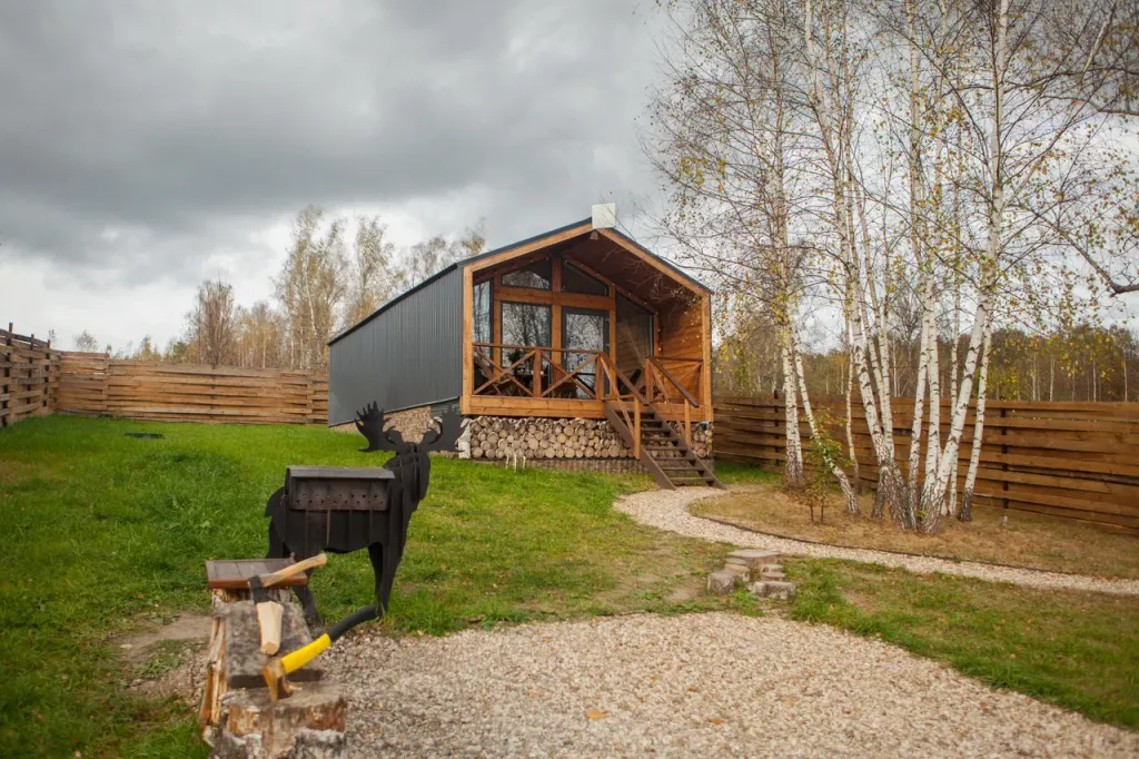 Барнхаус ВЕСНА с камином и баней