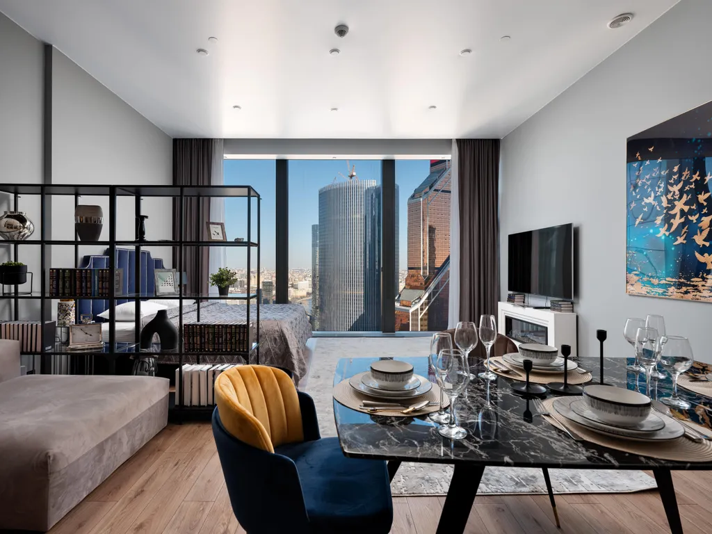 Neva City 43 этаж 51 м2 панорамный вид на небоскребы и город