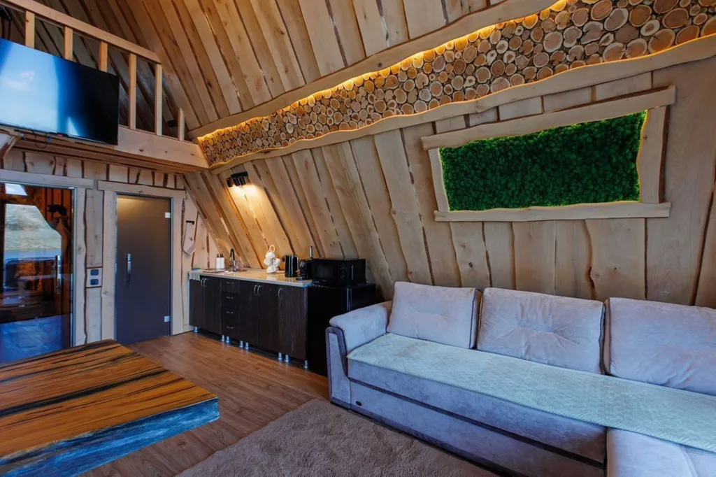 Коттедж Дом с баней и чаном с видом на озеро — Лабинск