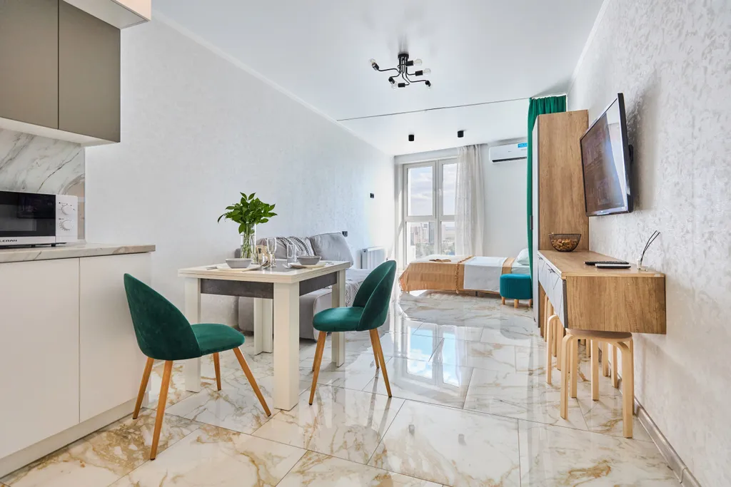 Шикарная студия с прекрасным видом на дон, с 25 этажа, для романтика