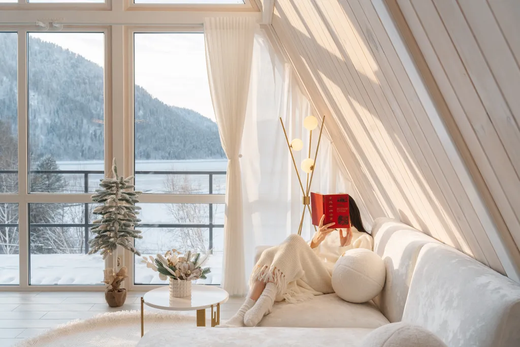 Villa Roma Телецкое - панорамный А-фрэйм 3 с видом на горы и озеро