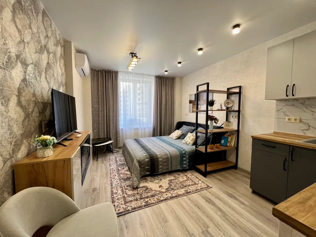 2-комнаты в центре с камином и подземной парковкой