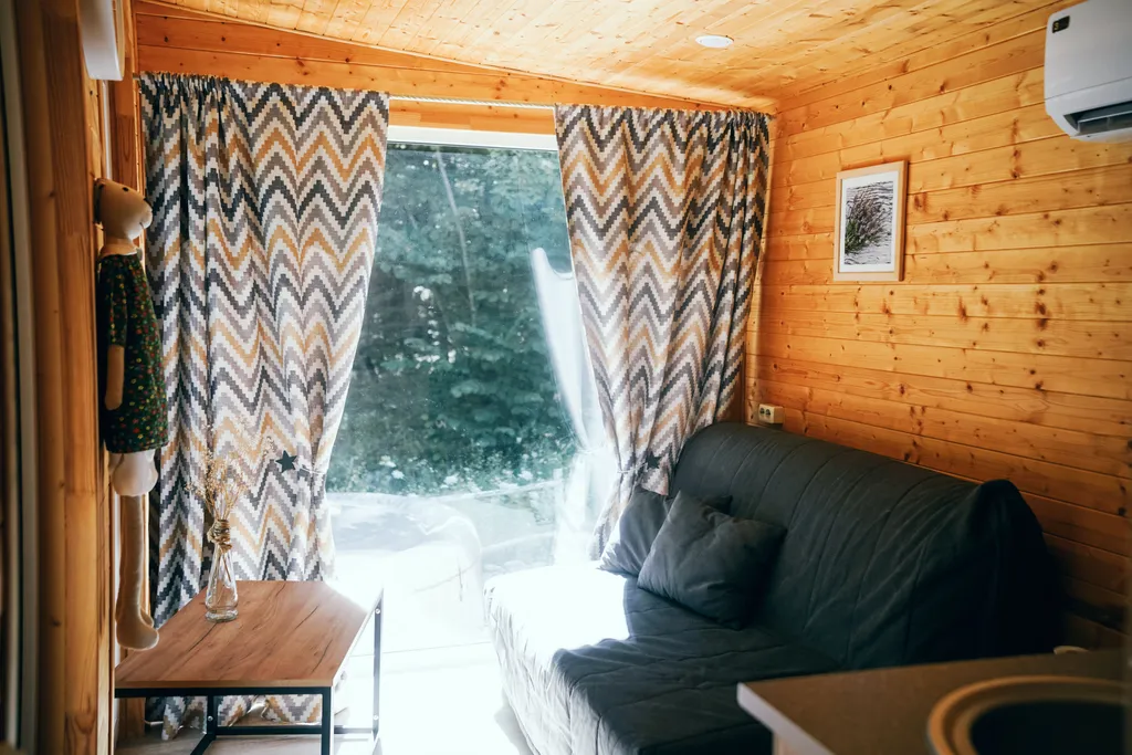 Уютный домик в лесу с террасой и беседкой