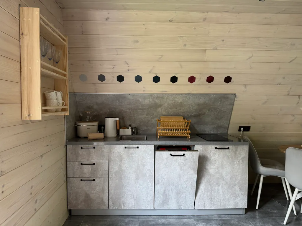 Уютный А-фрейм Ручей с баней и чаном