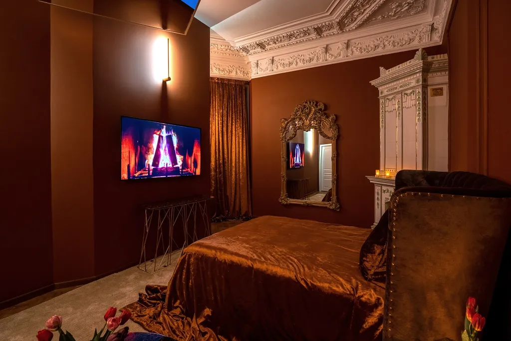 Квартира Роскошный номер класса люкс с зеркалами на стенах и потолке — аренда посуточно в Санкт-Петербург