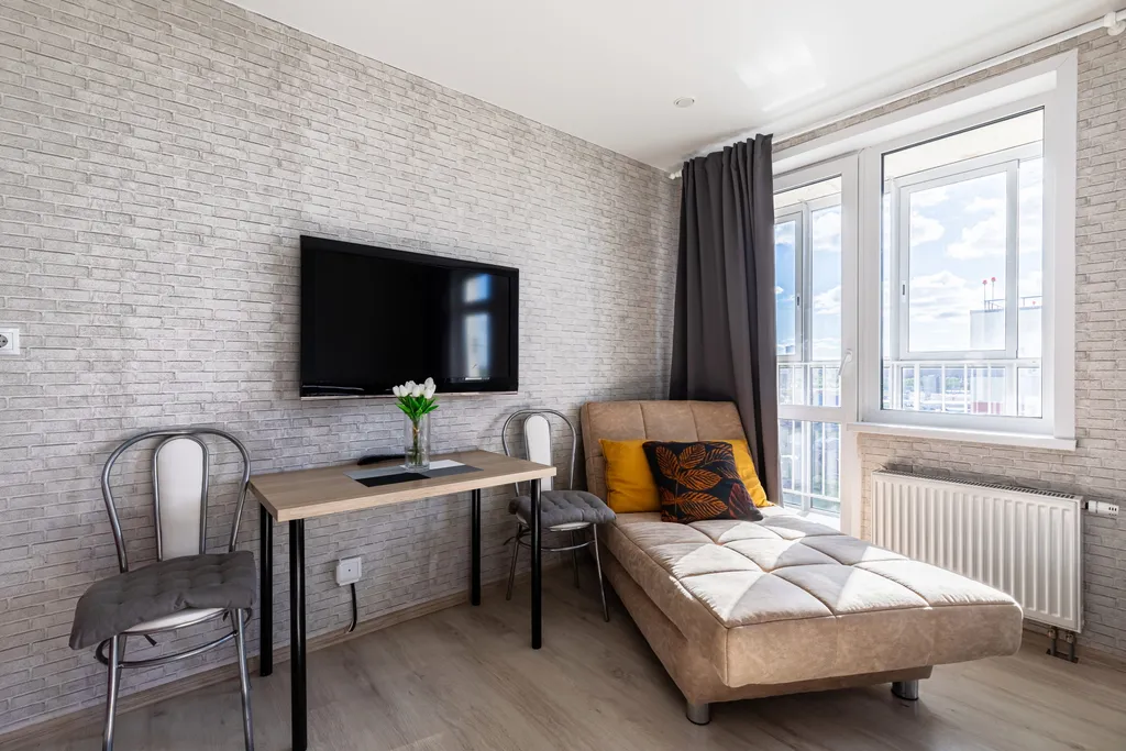 Уютная студия с шикарным видом на город