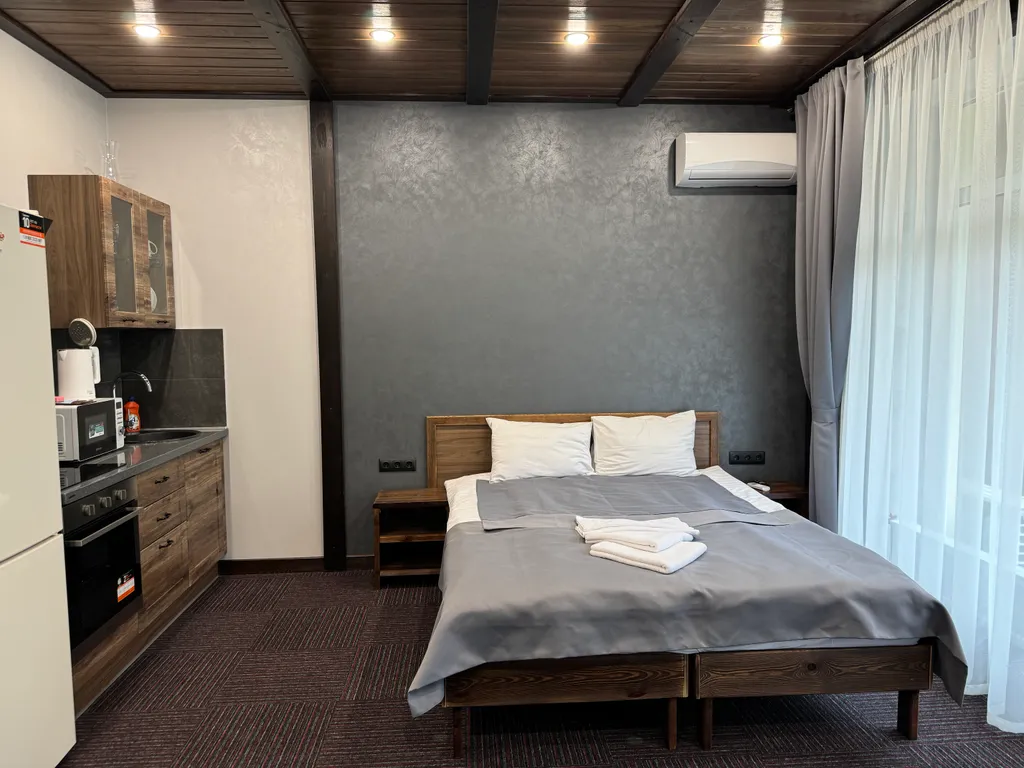 Большая студия с видом на лес