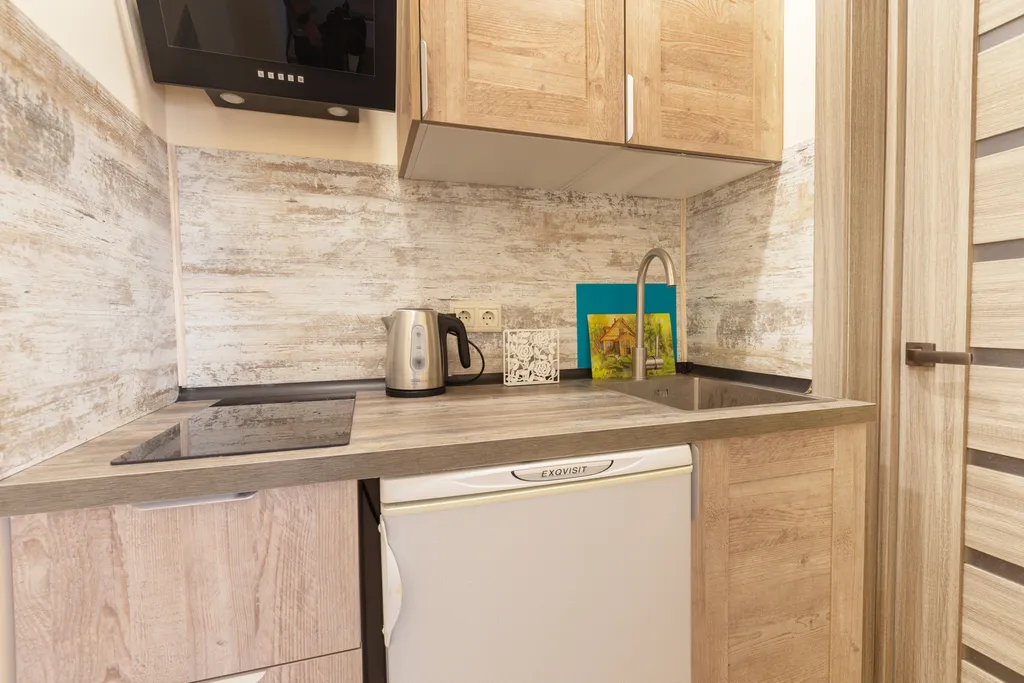 Квартира Квартира Студия с кухней, террасой, жаровней, барбекю, водопадом 20м2 — Геленджик