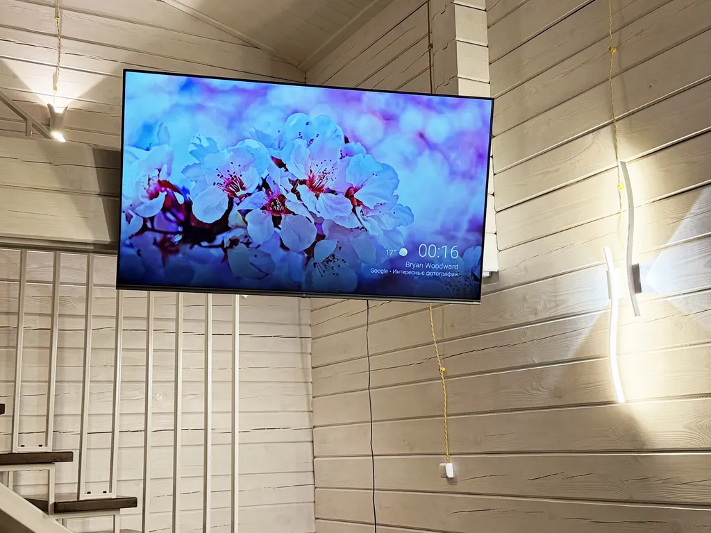 Белый дом и сосны