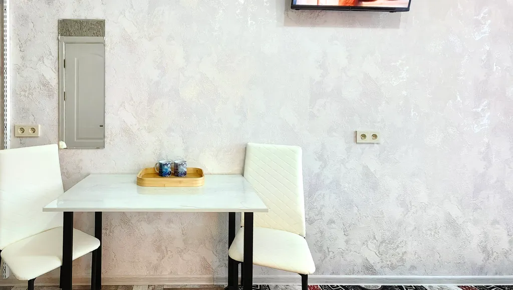 Уютная студия с балконом, отоплением, кухней, стиралкой, беседкой, парковкой