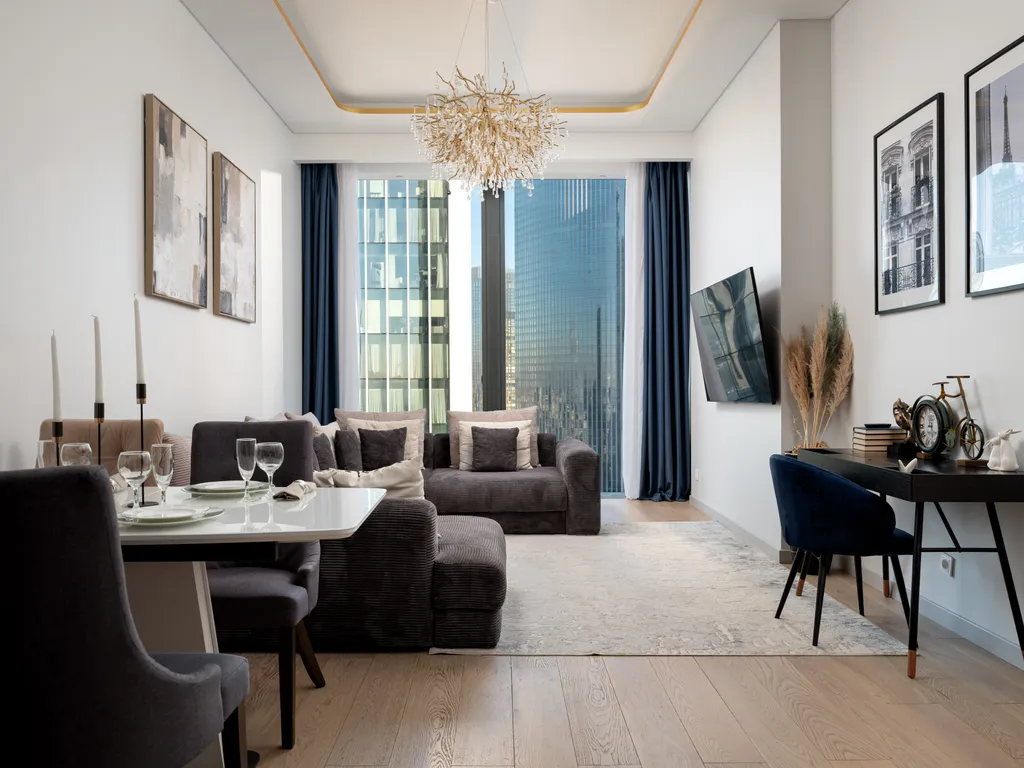 Neva Libra 38 этаж 70 м2 панорамный вид на небоскребы и город