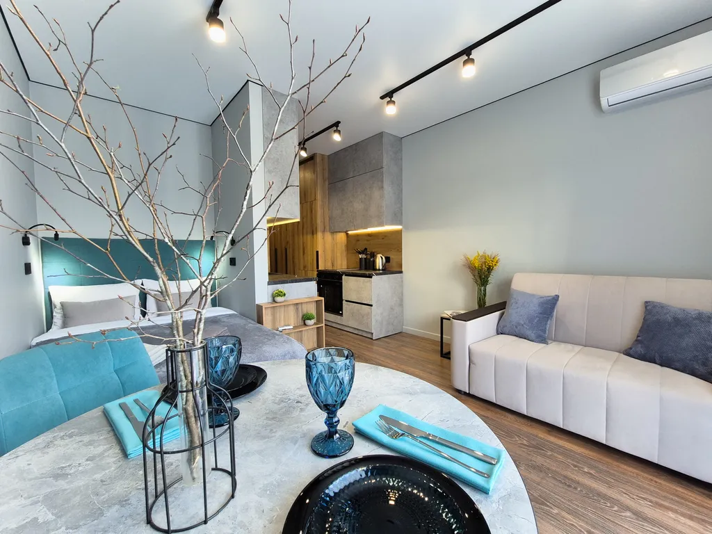 Квартира Уютная студия с ванной и прекрасным видом на реку и лес — аренда посуточно в Кудепста