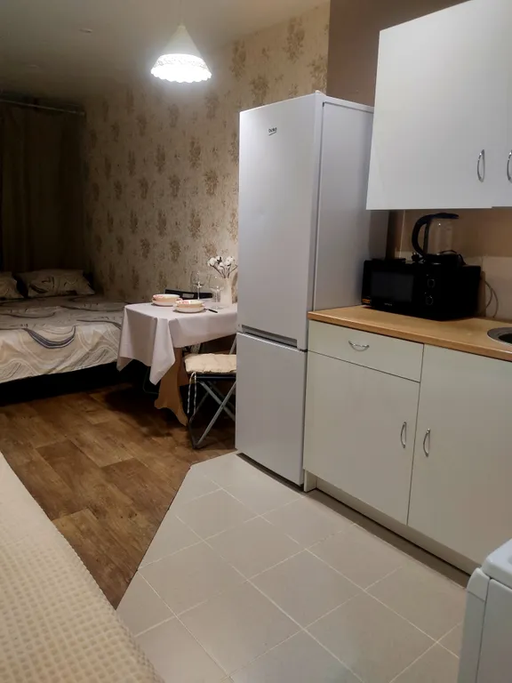 Бежевая квартира студия рядом со станцией метро Девяткино