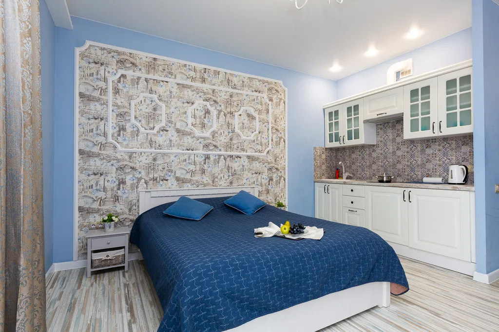 Апартамент с подсветкой в центре рядом с БЦ Высоцкий