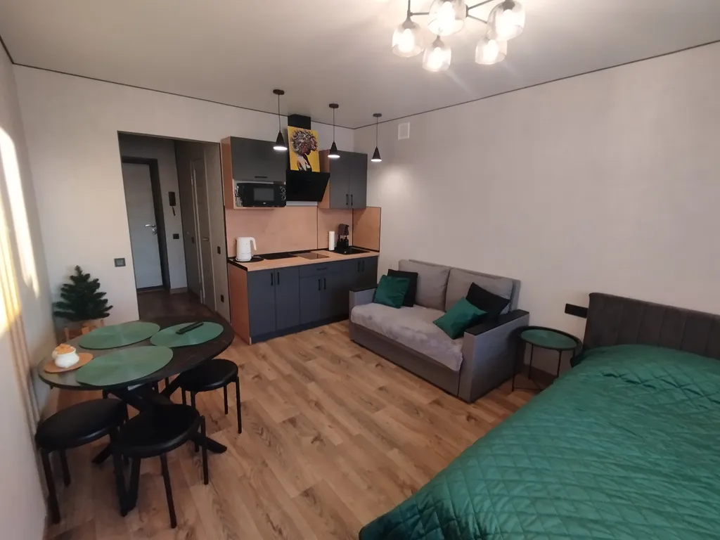 Уютная студия с видом на парк