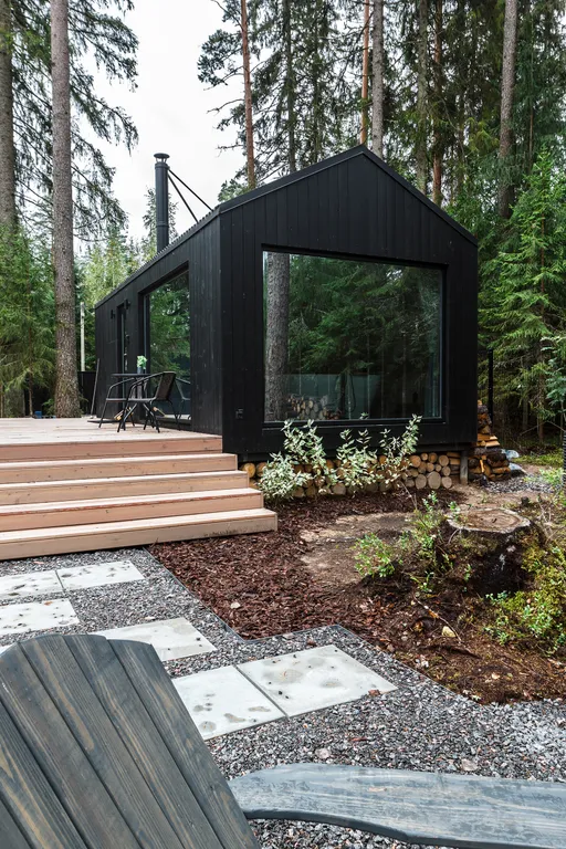 Коттедж Дом с ванной у панорамного окна в хвойном лесу by Lynwood — Вырица