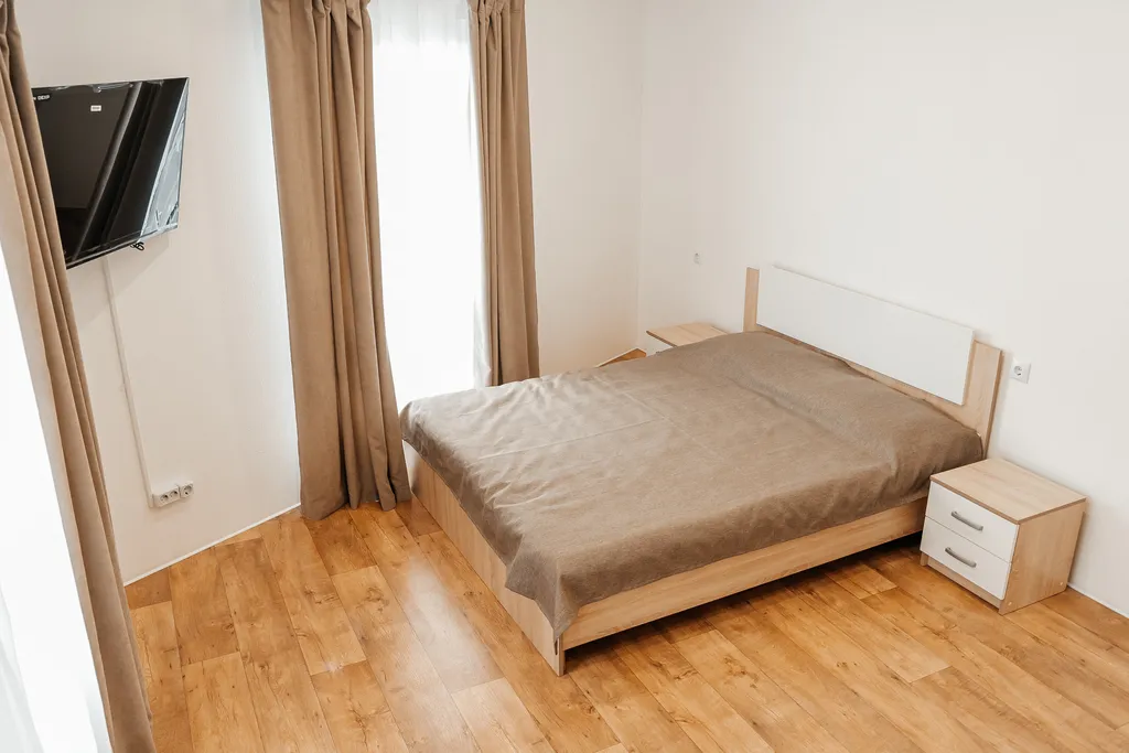 Современный двухместный номер в доме с видом на океан и вулканы