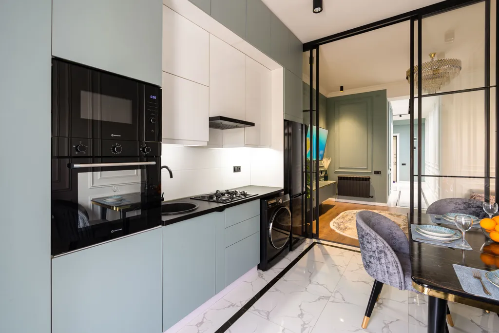 Респектабельная квартира в неоклассическом стиле в ЖК Казахстан