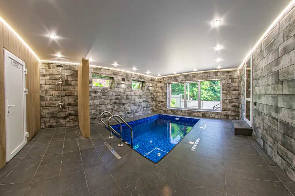 Просторный коттедж Лофт-хаус для большой компании с бассейном и сауной