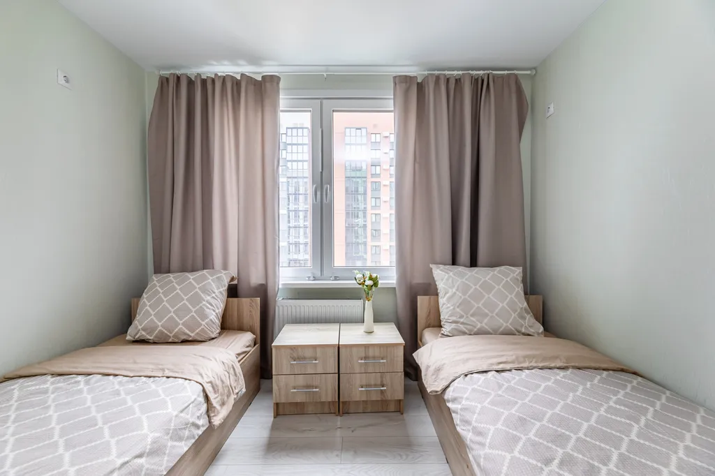 Двухкомнатная квартира на 8 спальных мест у аэропорта