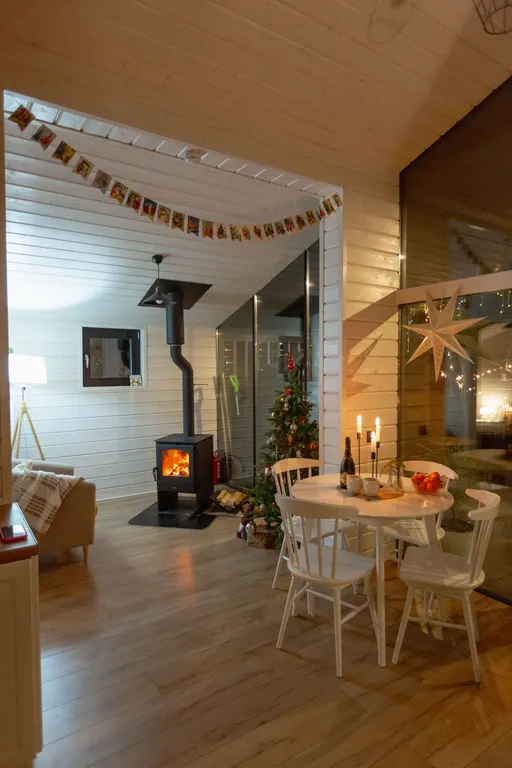 Уютный дом с сауной в лесу