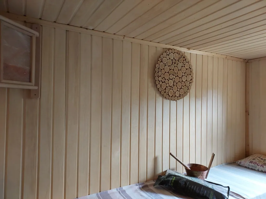 Светлый дом у озера c баней