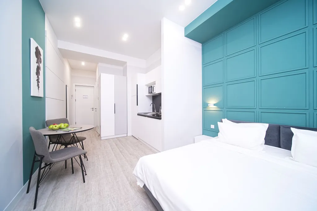 Студия с раздельными кроватями или с одной большой кроватью