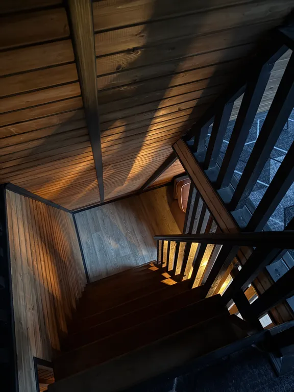 Домик А-фрейм с баней и сибирским чаном