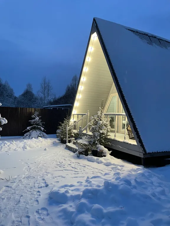 Дом A-frame с сауной