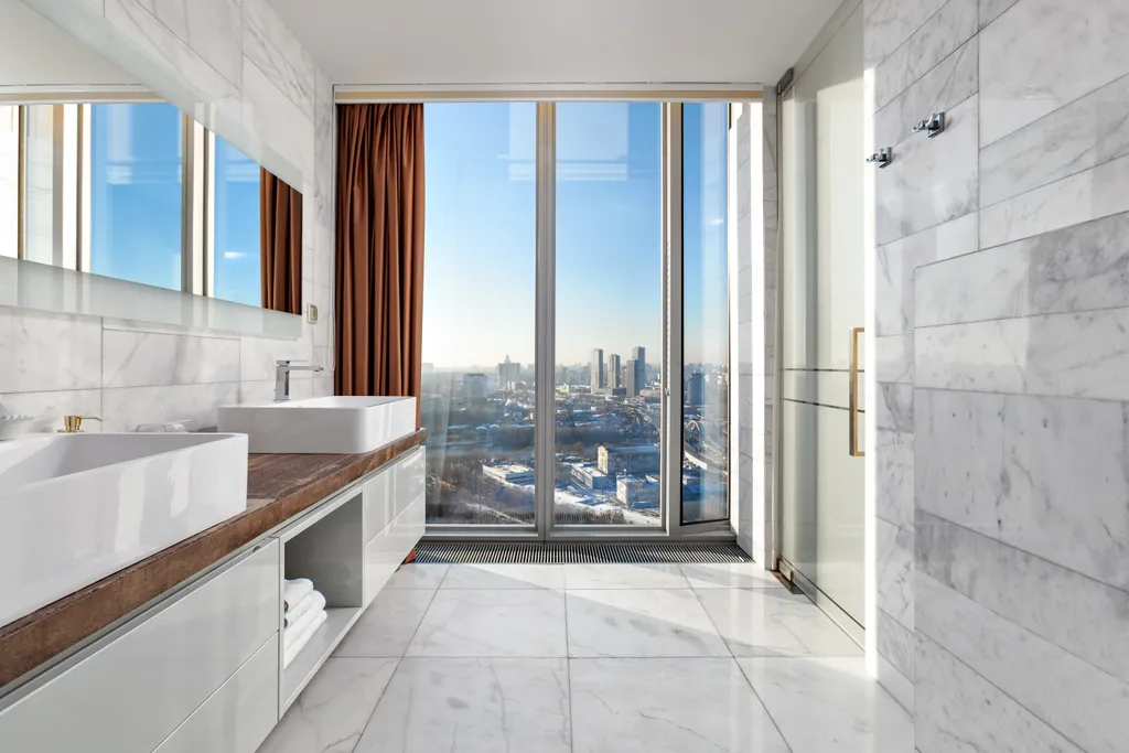 Стильный угловой апартамент в башне Око Москва-сити