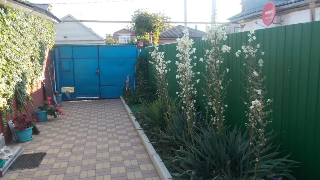 Коттедж Пол дома в зелёном саду в центре города — Ейск