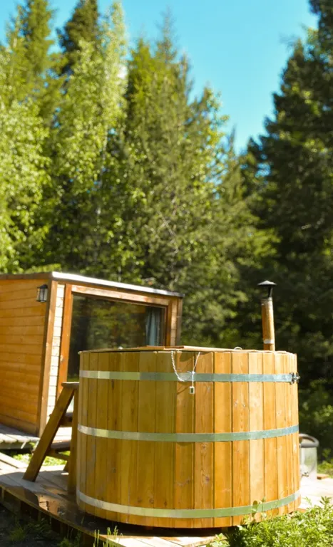 Семейный домик с отдельной спальней (эльбрус) горячая купель (платно)