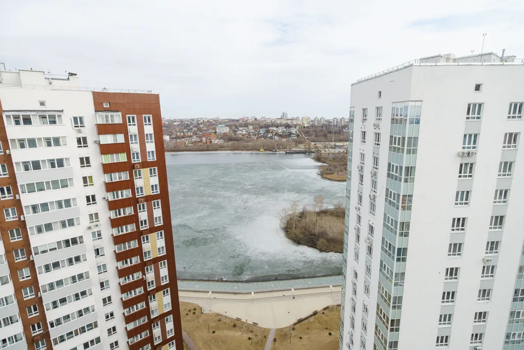 Студия на 24 этаже с панорамным видом на реку в ЖК Аквамарин