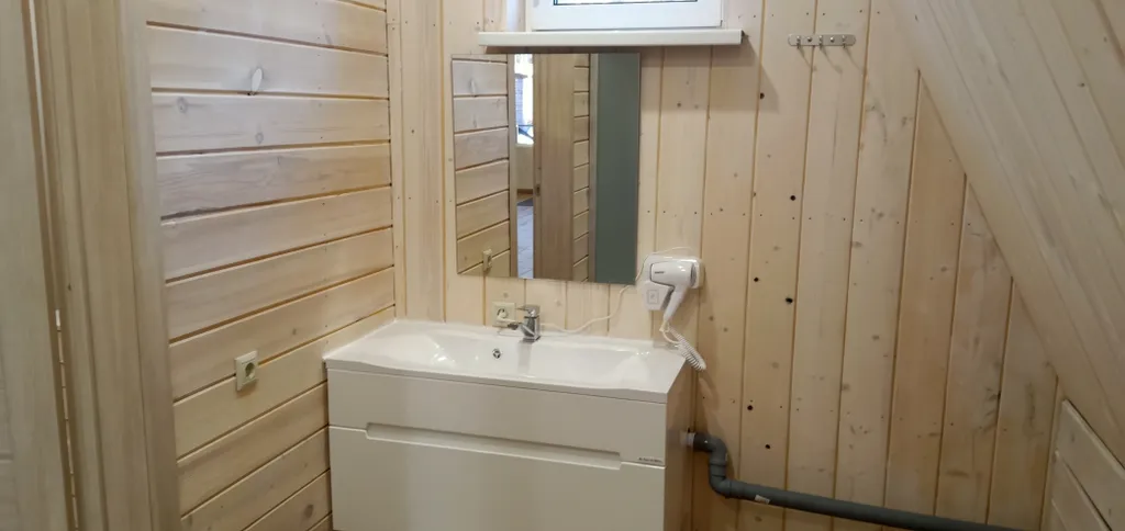 Большой а-фрейм дом с баней с сибирским чаном