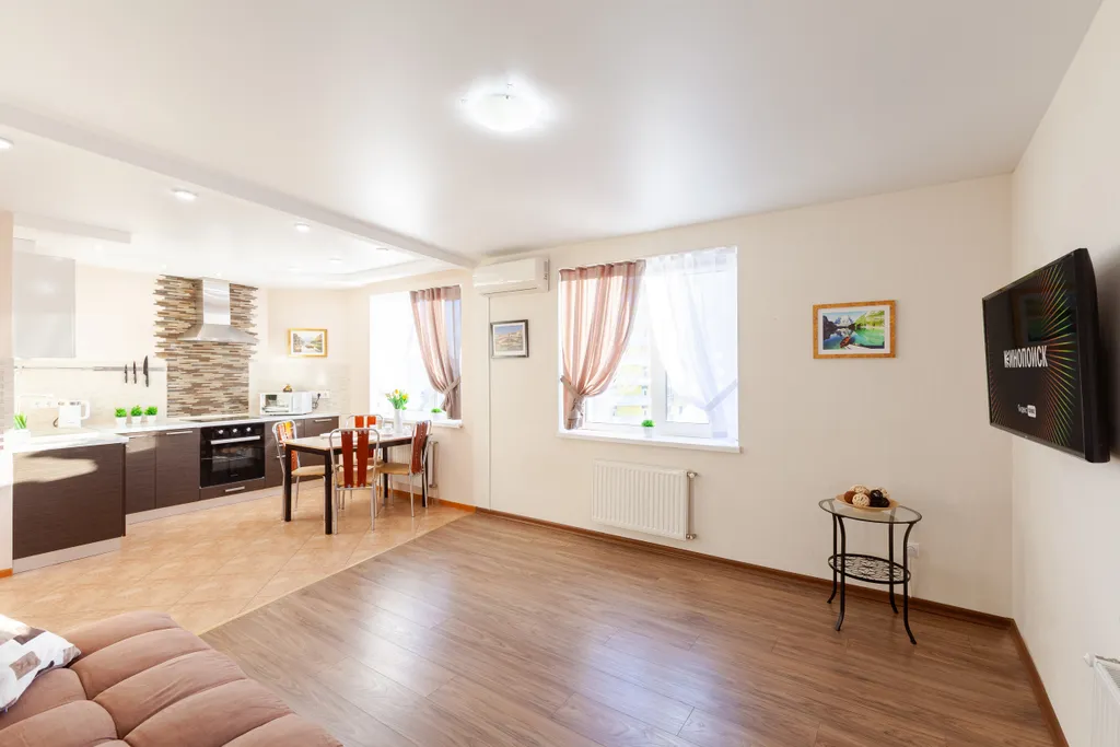 Квартира Апартаменты Квартиркаплаза семейный вариант, панорамный вид на Волгу — аренда посуточно в Самара