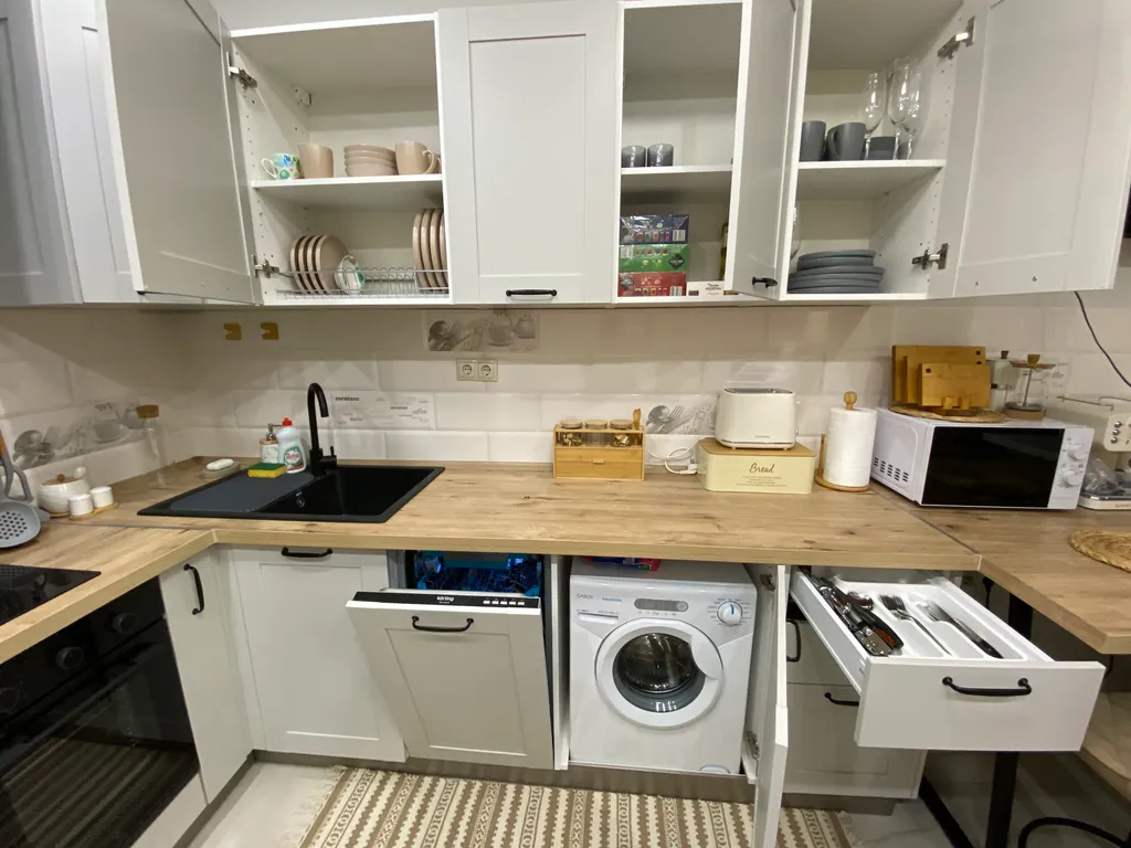 Апартамент Сканди с балконом и отдельной спальней