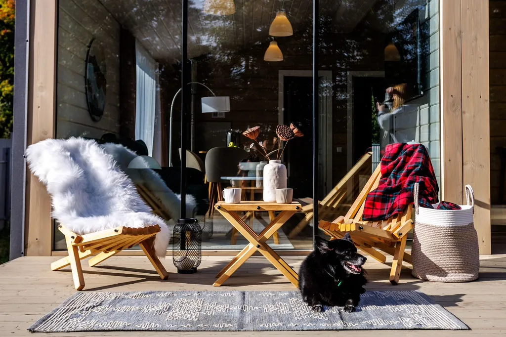 Дом Мая у озера с баней на дровах