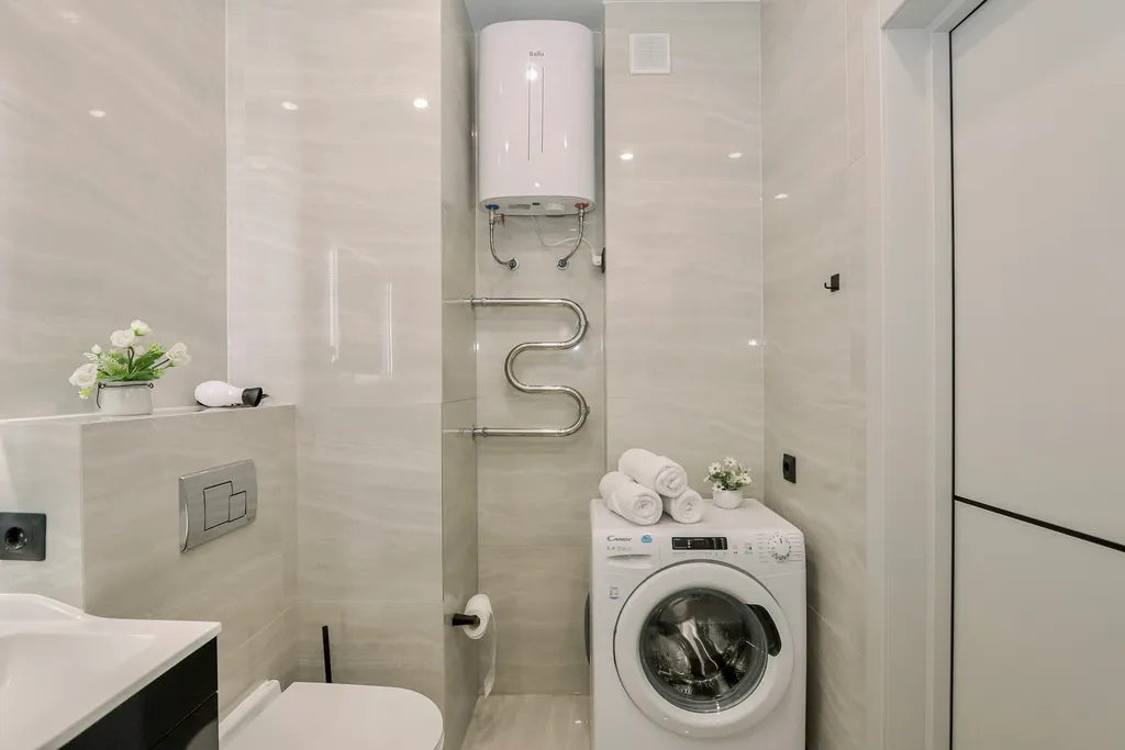 Студия c дизaйнерским интерьеpом