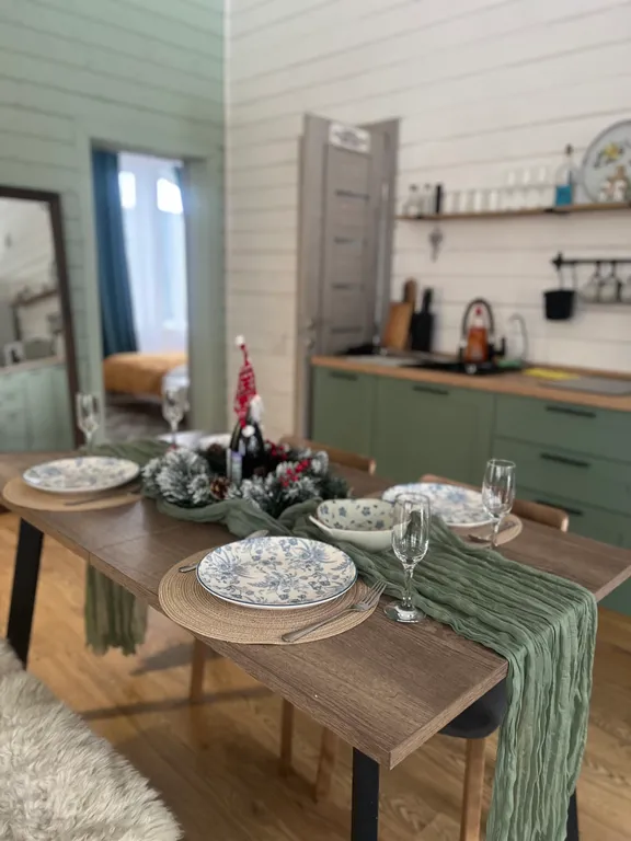 Современный дом с баней в лесу