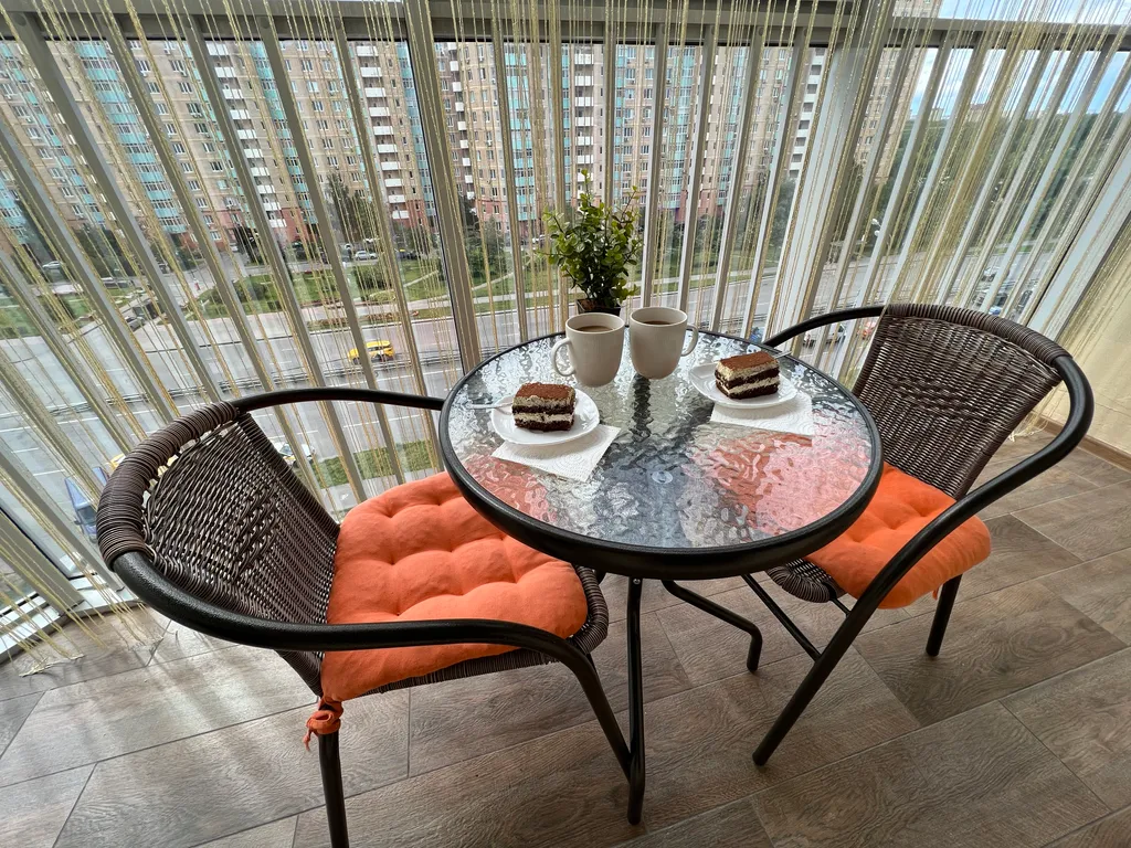 Уютная студия с панорамным балконом рядом с ТРЦ Мега и Шереметьево